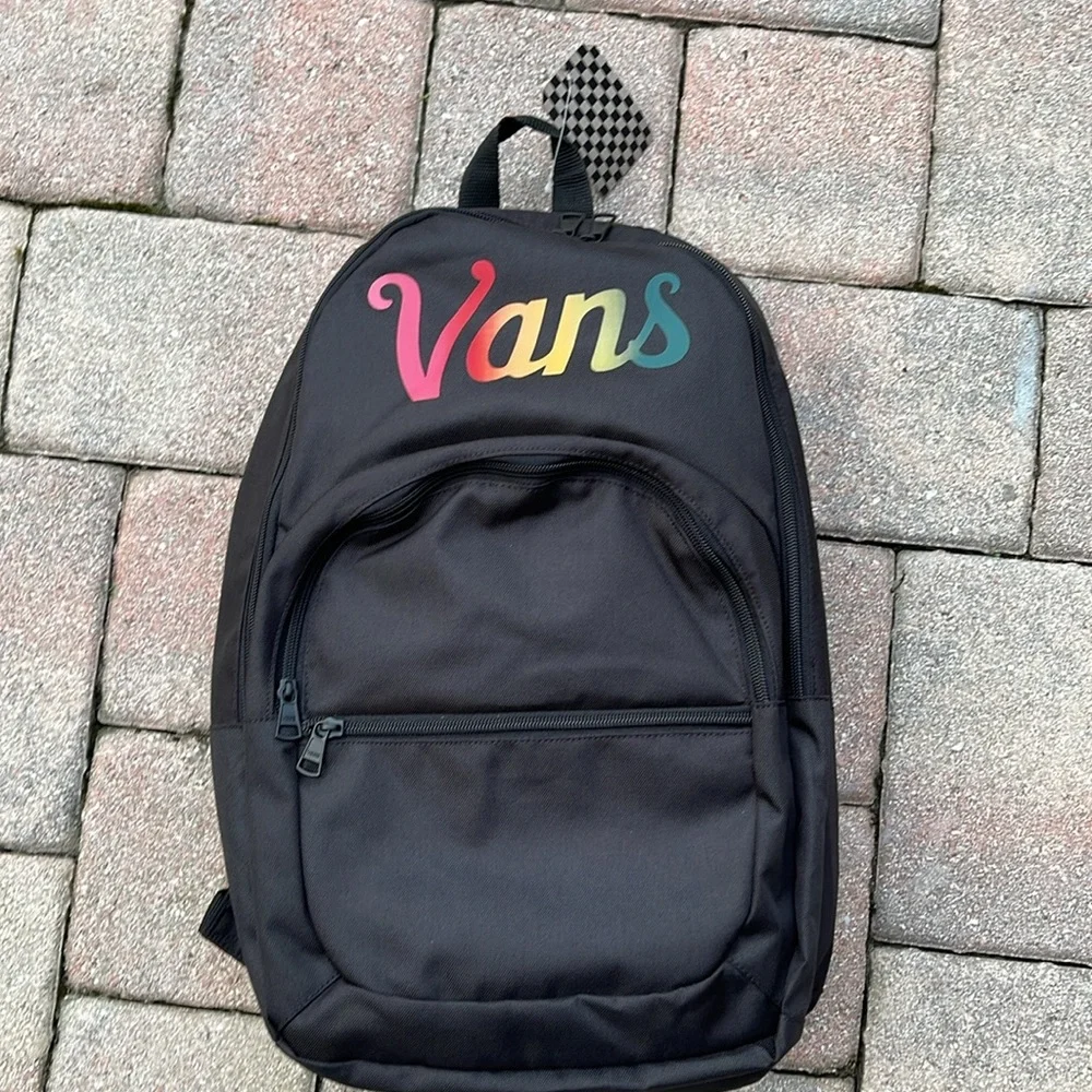 VANS Ranged 2 Backpack Black Women Casual School Student Bag VN0A7UFNJNH NWT